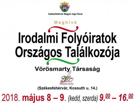 Fehérváron lesz az Irodalmi Folyóiratok Országos Találkozója kedden és szerdán